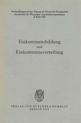 Hoffmann |  Einkommensbildung und Einkommensverteilung. | Buch |  Sack Fachmedien