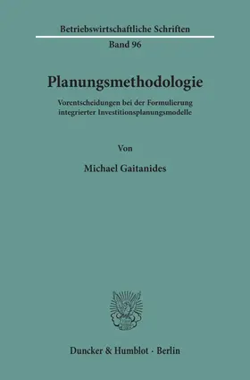 Gaitanides |  Planungsmethodologie. | Buch |  Sack Fachmedien