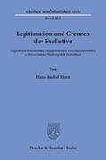 Horn |  Legitimation und Grenzen der Exekutive. | Buch |  Sack Fachmedien