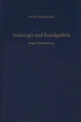 Burghardt / Brusatti / Fürstenberg |  Soziologie und Sozialpolitik. | Buch |  Sack Fachmedien