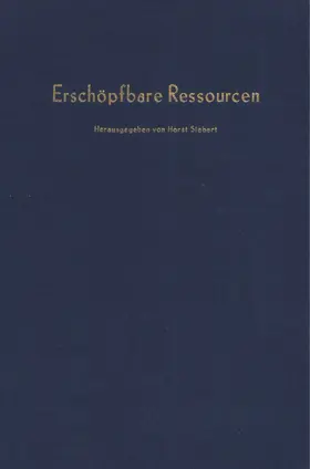 Siebert |  Erschöpfbare Ressourcen. | Buch |  Sack Fachmedien