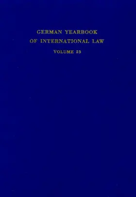 Delbrück / Hofmann / Zimmermann |  Jahrbuch für Internationales Recht XXIII/1980 | Buch |  Sack Fachmedien