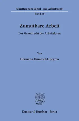 Hummel-Liljegren | Zumutbare Arbeit. | Buch | 978-3-428-04888-5 | sack.de