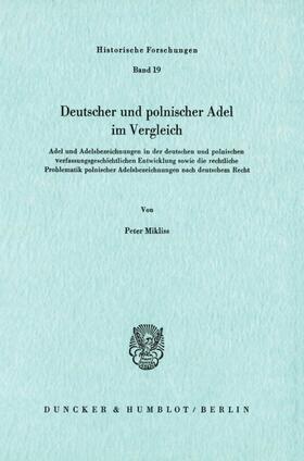Mikliss | Deutscher und polnischer Adel im Vergleich. | Buch | 978-3-428-04938-7 | sack.de