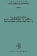  Energiewirtschaft und gesamtwirtschaftliche Entwicklung - internationale und nationale Aspekte. | Buch |  Sack Fachmedien
