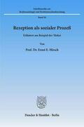 Hirsch |  Rezeption als sozialer Prozeß | Buch |  Sack Fachmedien