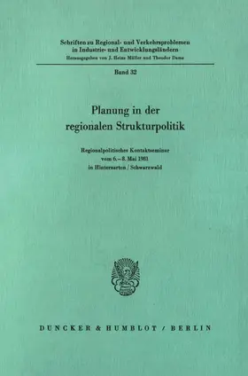 Müller | Planung in der regionalen Strukturpolitik. | Buch | 978-3-428-05091-8 | www.sack.de