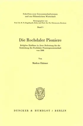 Elsässer | Die Rochdaler Pioniere. | Buch | 978-3-428-05102-1 | www.sack.de