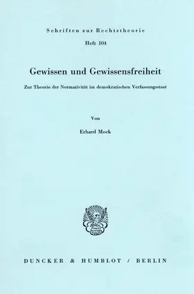 Mock |  Gewissen und Gewissensfreiheit. | Buch |  Sack Fachmedien