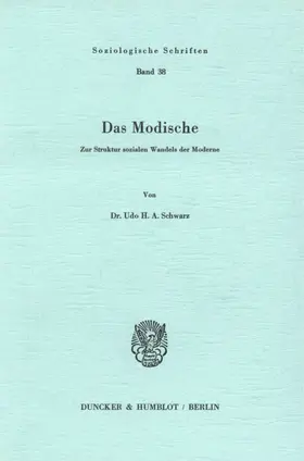 Schwarz | Das Modische. | Buch | 978-3-428-05262-2 | sack.de