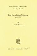 Bergmann |  Das Unrecht der Nötigung ( 240 StGB). | Buch |  Sack Fachmedien