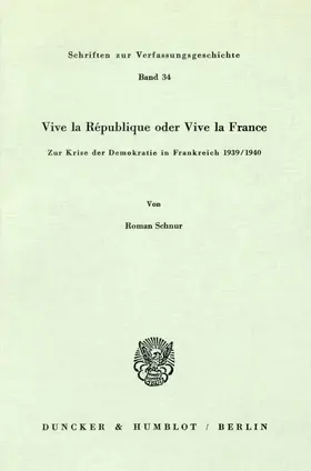 Schnur |  Vive la République oder Vive la France. | Buch |  Sack Fachmedien