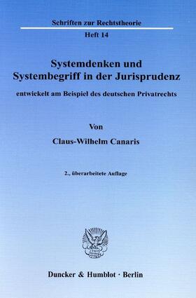 Canaris | Canaris: Systemdenken/Jurisprudenz | Buch | 978-3-428-05312-4 | sack.de