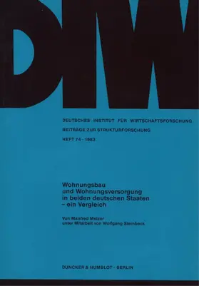 Melzer | Wohnungsbau und Wohnungsversorgung in beiden deutschen Staaten - | Buch | 978-3-428-05316-2 | www.sack.de