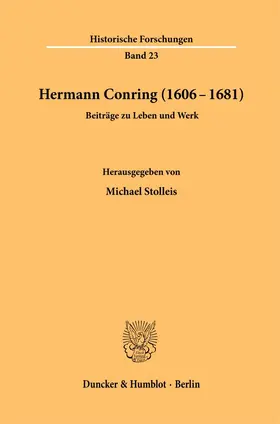 Stolleis |  Hermann Conring (1606 - 1681). | Buch |  Sack Fachmedien