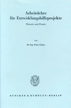 Cimpa | Arbeitslehre für Entwicklungshilfeprojekte | Buch | 978-3-428-05445-9 | www.sack.de