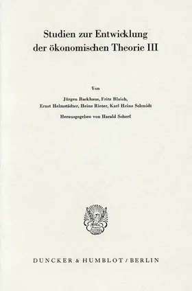 Scherf |  Bedeutung und Fortwirkung der Physiokraten. | Buch |  Sack Fachmedien