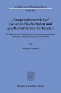Uechtritz |  "Kooperationsverträge" zwischen Hochschulen und gesellschaftlichen Verbänden. | Buch |  Sack Fachmedien
