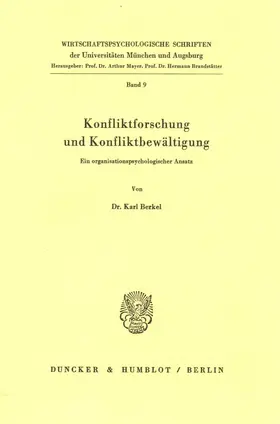 Berkel | Konfliktforschung und Konfliktbewältigung. | Buch | 978-3-428-05524-1 | www.sack.de