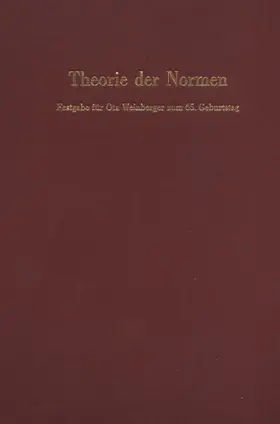 Krawietz / Schelsky / Winkler |  Theorie der Normen. | Buch |  Sack Fachmedien