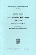 Dürig / Schmitt Glaeser / Häberle |  Gesammelte Schriften 1952 - 1983. | Buch |  Sack Fachmedien