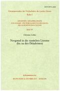 Lübke |  Novgorod in der russischen Literatur (bis zu den Dekabristen). | Buch |  Sack Fachmedien