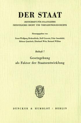 Gesetzgebung als Faktor der Staatsentwicklung. | Buch | 978-3-428-05665-1 | sack.de