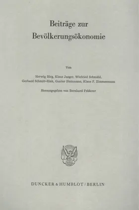 Felderer |  Beiträge zur Bevölkerungsökonomie. | Buch |  Sack Fachmedien