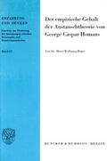 Boger |  Der empirische Gehalt der Austauschtheorie von George Caspar Homans. | Buch |  Sack Fachmedien