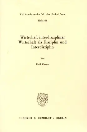 Wasser |  Wirtschaft interdisziplinär. | Buch |  Sack Fachmedien