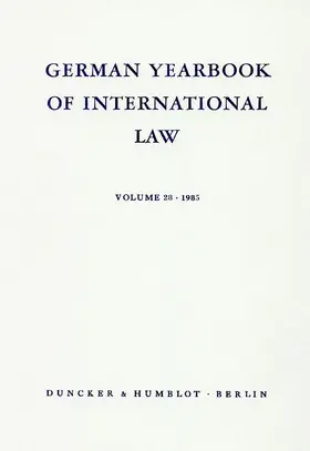 Delbrück / Hofmann / Zimmermann |  German Yearbook of International Law - Jahrbuch für Internationales Recht. | Buch |  Sack Fachmedien