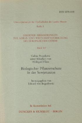 Pospelowa / Boguslawski |  Biologischer Pflanzenschutz in der Sowjetunion. | Buch |  Sack Fachmedien