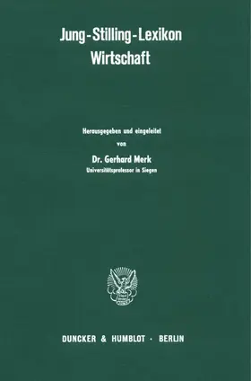 Merk |  Jung-Stilling-Lexikon Wirtschaft. | Buch |  Sack Fachmedien