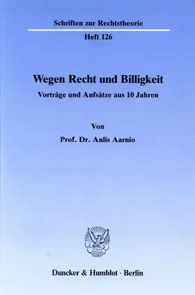 Aarnio |  Wegen Recht und Billigkeit. | Buch |  Sack Fachmedien