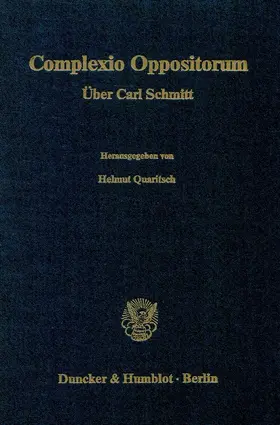 Quaritsch |  Complexio Oppositorum. | Buch |  Sack Fachmedien