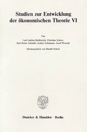 Scherf |  Deutsche Nationalökonomie im 19. Jahrhundert. | Buch |  Sack Fachmedien