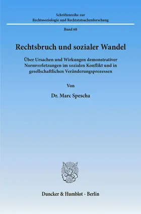 Spescha |  Rechtsbruch und sozialer Wandel. | Buch |  Sack Fachmedien