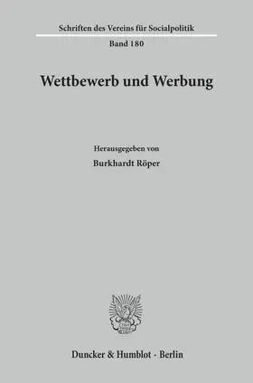 Röper |  Wettbewerb und Werbung. | Buch |  Sack Fachmedien