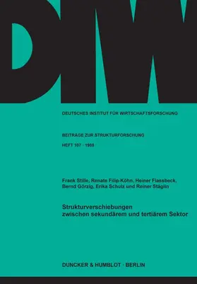 Stille / Filip-Köhn / Flassbeck |  Strukturverschiebungen zwischen sekundärem und tertiärem Sektor. | Buch |  Sack Fachmedien