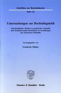 Müller |  Untersuchungen zur Rechtslinguistik | Buch |  Sack Fachmedien