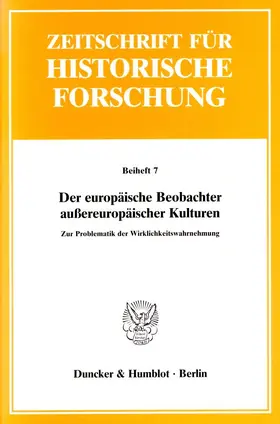 Reinhard / Wendt / König |  Der europäische Beobachter außereuropäischer Kulturen. | Buch |  Sack Fachmedien