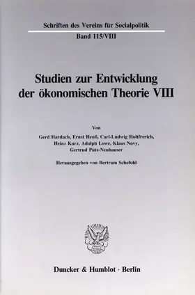 Schefold |  Deutsche Nationalökonomie in der Zwischenkriegszeit. | Buch |  Sack Fachmedien