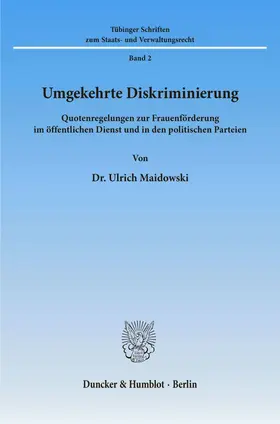 Maidowski | Umgekehrte Diskriminierung. | Buch | 978-3-428-06669-8 | www.sack.de