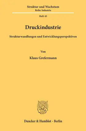 Grefermann |  Druckindustrie. | Buch |  Sack Fachmedien