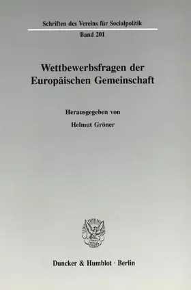 Gröner |  Wettbewerbsfragen der Europäischen Gemeinschaft | Buch |  Sack Fachmedien