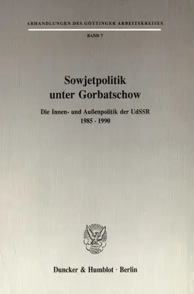 / |  Sowjetpolitik unter Gorbatschow. | Buch |  Sack Fachmedien