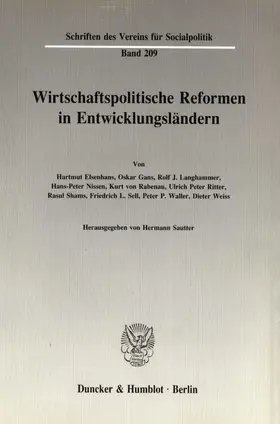 Sautter |  Wirtschaftspolitische Reformen in Entwicklungsländern. | Buch |  Sack Fachmedien