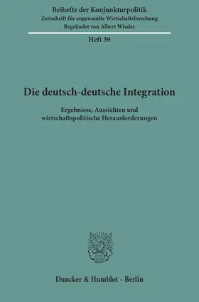 / |  Die deutsch-deutsche Integration. | Buch |  Sack Fachmedien