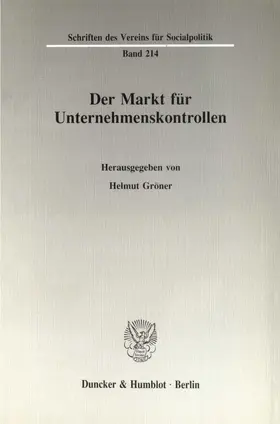 Gröner |  Der Markt für Unternehmenskontrollen. | Buch |  Sack Fachmedien