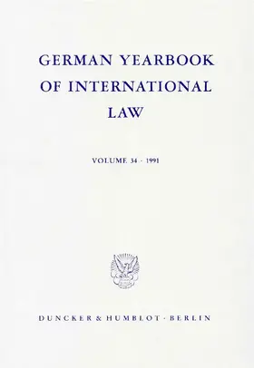 Delbrück / Hofmann / Zimmermann |  German Yearbook of International Law - Jahrbuch für Internationales Recht. | Buch |  Sack Fachmedien